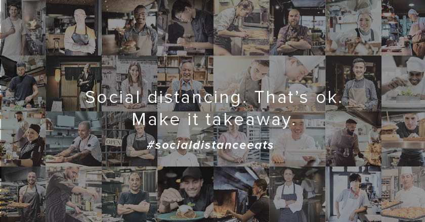 Social distancing that’s ok! Make it takeaway!