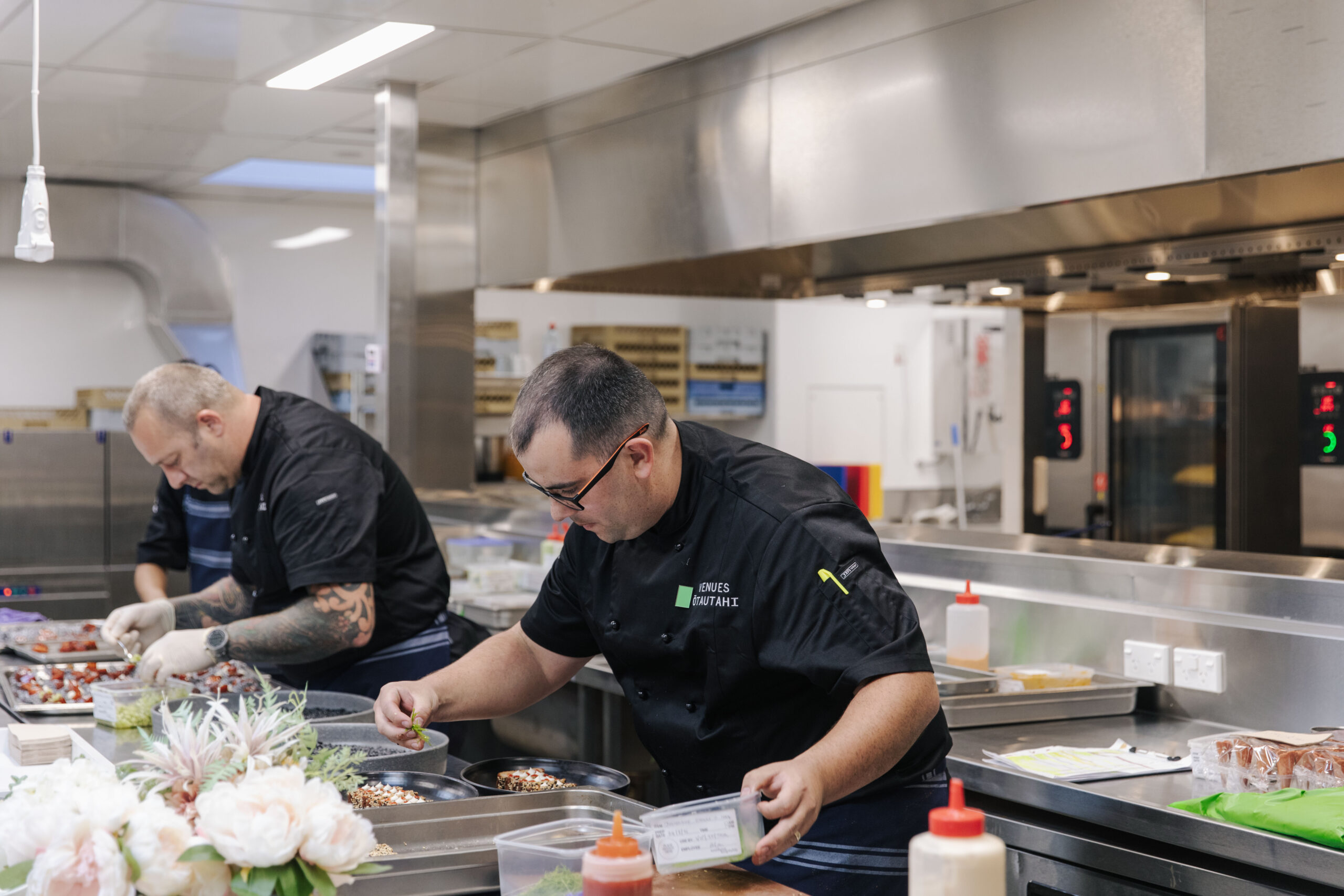 chef dan shanks and team in action